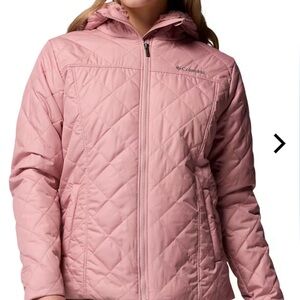 Columbia Women's Light Pink Quilted Hooded Puffer Jacket